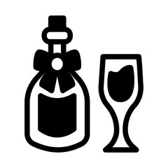 champagne drink solid style