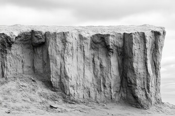 vertical cliff with sharp drop and minimal texture