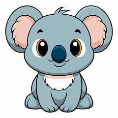 Cartoon Baby Koala Vector Art.