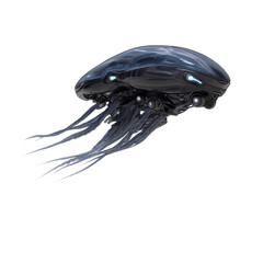 Futuristic Drone Ship Sci-Fi Aircraft Design Concept