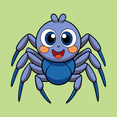 Cartoon Baby Spaider Vector Art.