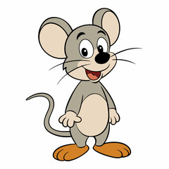Cartoon Baby Mouse Vector Art.
