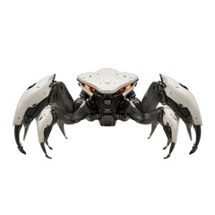 Futuristic Crab-like Robot Advanced AI Technology, Isolated on White Transparent background