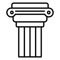 Building column icon with classic style