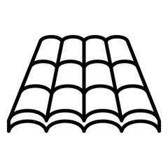 Roof tile icon for home construction materials