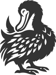 Dodo bird vector artwork drawing silhouette © LUTHFAN NAHAR LABONY