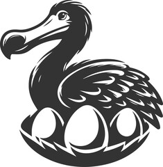 Dodo bird vector artwork drawing silhouette © LUTHFAN NAHAR LABONY