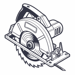 electric saw icons, vector .white background