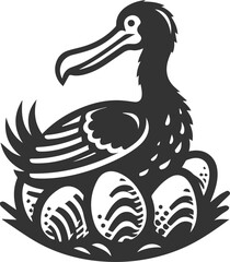 Dodo bird vector artwork drawing silhouette © LUTHFAN NAHAR LABONY