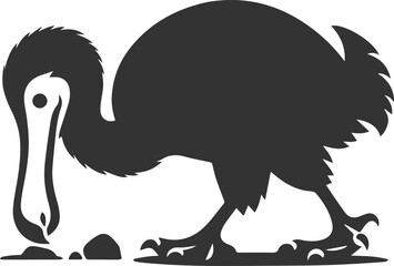 Dodo bird vector artwork drawing silhouette © LUTHFAN NAHAR LABONY