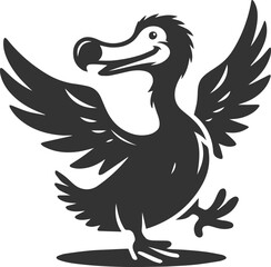 Dodo bird vector artwork drawing silhouette
