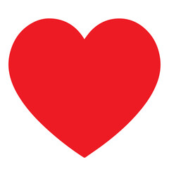 red heart on white background 