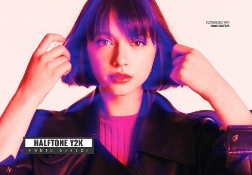 Halftone Y2K Photo Effect