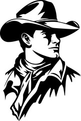 Forest Ranger Silhouette Vector, Park Officer in Uniform Icon
