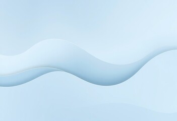 Light blue, layered, wave-like design.