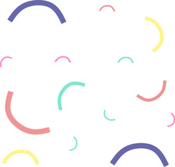 Cute Colorful Confetti Element