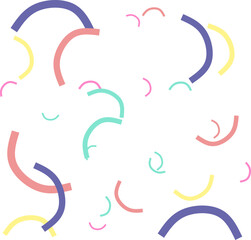 Cute Colorful Confetti Element