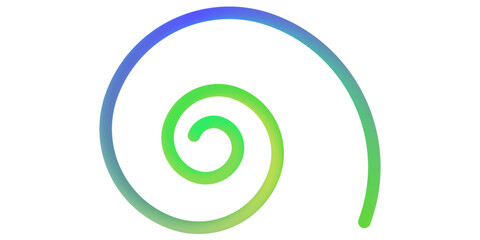 Colorful spiral swirl with gradient from red to yellow on white background. Modern EPS 10