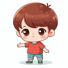 Vector Cartoon Boy and Girl