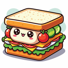 Vector Cartoon Sandwitch
