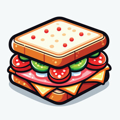Vector Cartoon Sandwitch