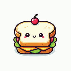 Vector Cartoon Sandwitch