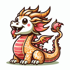 Vector Cartoon Dragon