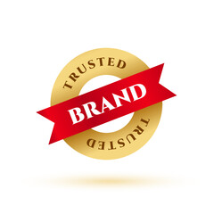 top quality trusted brand golden sticker design