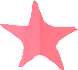 Torn paper star sheet crumpled realistic. Ripped fragments for collage, banner, message label, text box, sticker, poster