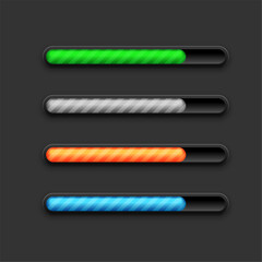 Obraz premium 3d style colorful loading or process bar in collection