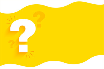 papercut style question mark icon background with text space