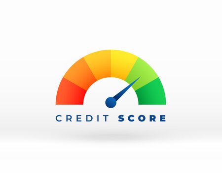 credit score indicator meter concept for finance report