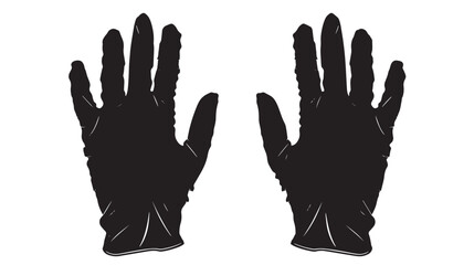 Obraz premium Gloves silhouette isolated on white background