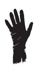 Obraz premium Gloves silhouette isolated on white background