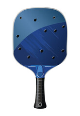 blue pickleball paddle with holes
