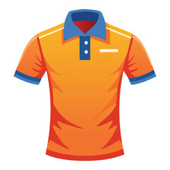Naklejka premium Orange and Blue Polo Shirt