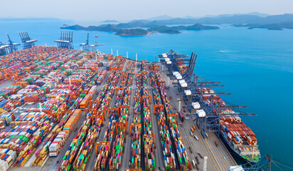 Urban environment of Yantian Port District, Shenzhen City, Guangdong Province, China