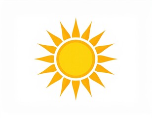 Fototapeta premium Bright Yellow Sun Symbol