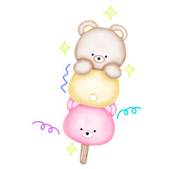 A super cute bear ice cream treat