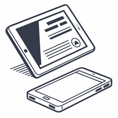 tablet icons, vector .white background