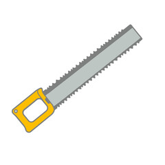 Hand saw icon illustration isolated on white background