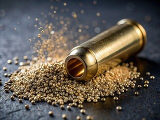 Naklejka premium smoking bullet casing tumbling