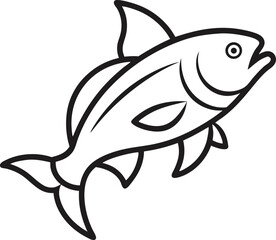 Bhetki outline with white background