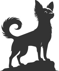 Animal drawing silhouette of a cute chihuahua vector