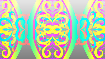 Seamless batik ethnic dayak line art pattern of indonesian culture traditional	