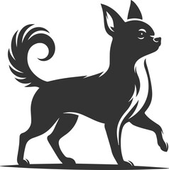 Animal drawing silhouette of a cute chihuahua vector