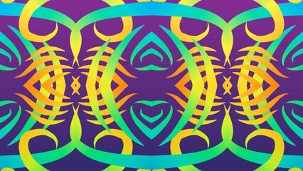 Seamless batik ethnic dayak line art pattern of indonesian culture traditional	