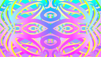 Seamless batik ethnic dayak line art pattern of indonesian culture traditional	