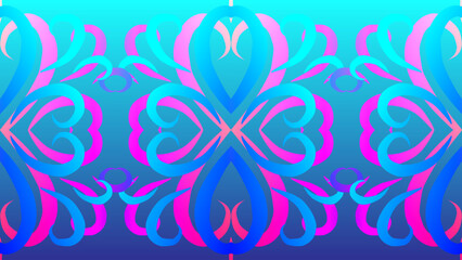 Seamless batik ethnic dayak line art pattern of indonesian culture traditional	