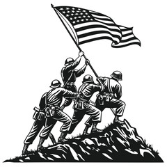 Raising the Flag on Iwo Jima A Patriotic Symbol